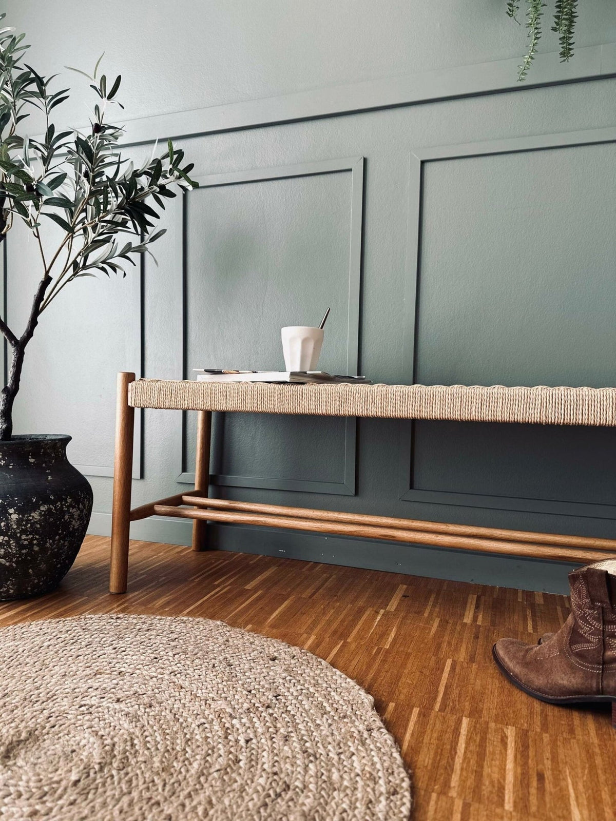 Bænk Eg natur - 120 cm - VIAMAJA.DK