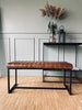 Banc en fer et cuir