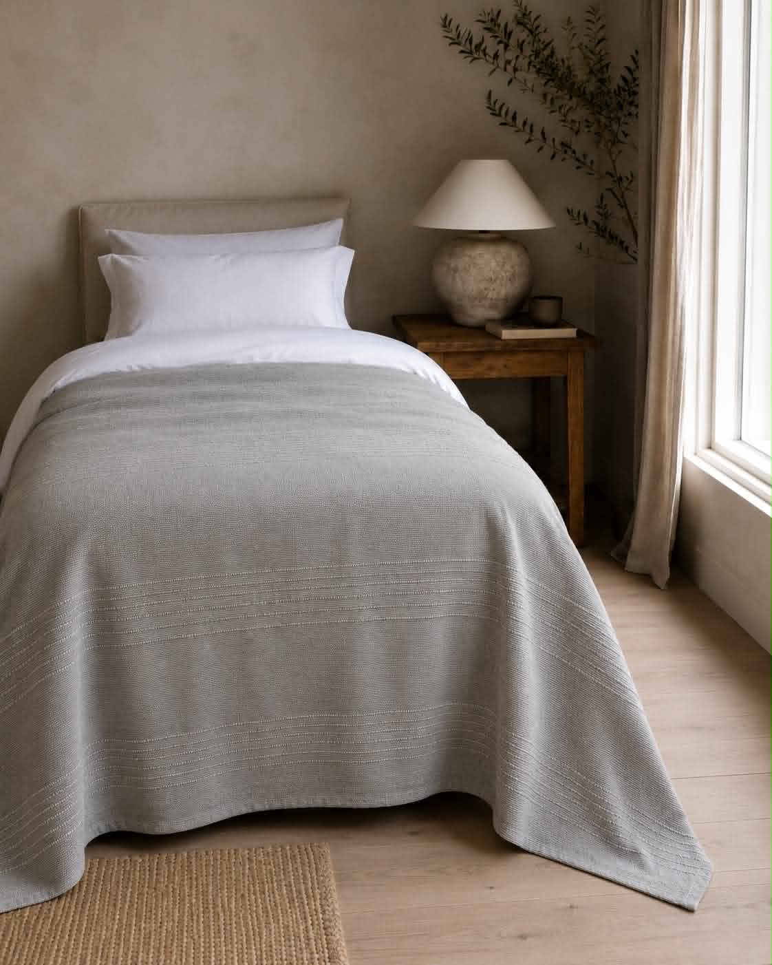 Couverture de lit Taupe 150 x 220