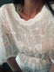 Bluse embroidered - White S/M - VIAMAJA.DK