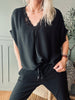 Blouse en dentelle – Black oversize