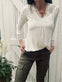 Bluse med blonde – White - VIAMAJA.DK
