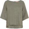 Blouse à boutons – Mélange de lin Soft military