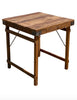Table en bois de récupération rustique - 70x70