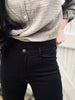 Pantalon taille haute avec stretch – Black T. 38-48