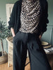 Pantalon à taille haute - Noir