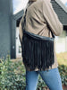 Bumbag COW Black - avec franges