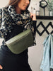 Sac banane Kaki leather