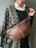 Bumbag avec contraste - Cognac foncé