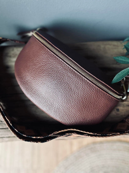 Bumbag med luxrem - Dark brown - VIAMAJA.DK