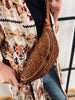 Bumbag - Motif tressé cognac unique