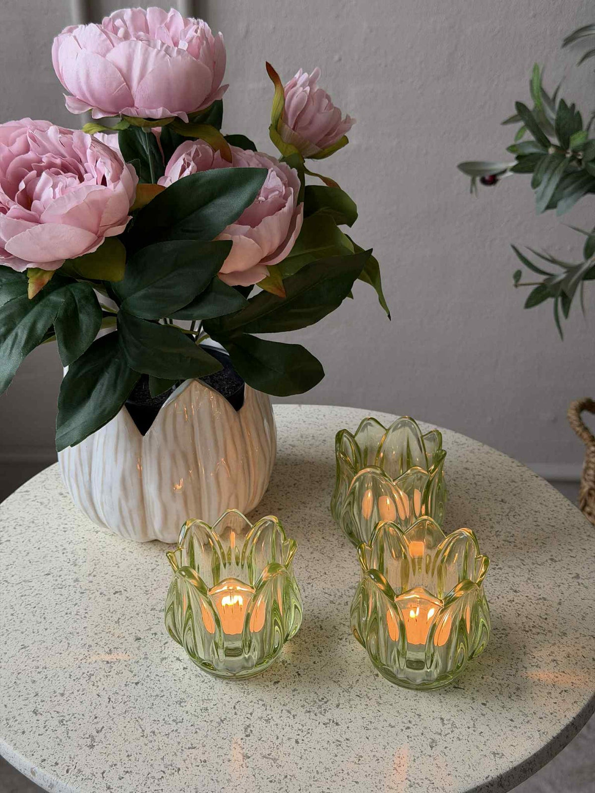 Photophores Tulipe 3 pcs. - Vert