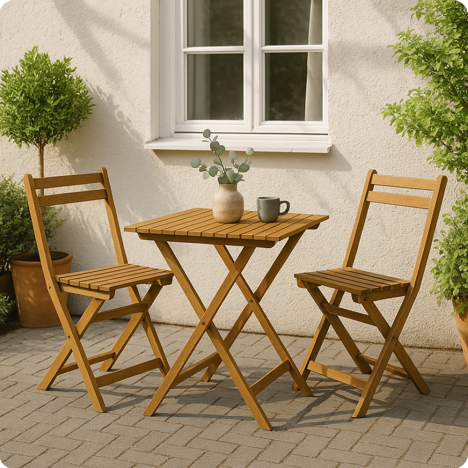 Ensemble de bistro - Acacia huilé