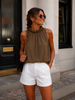 Top Blouse Lucina - Brown