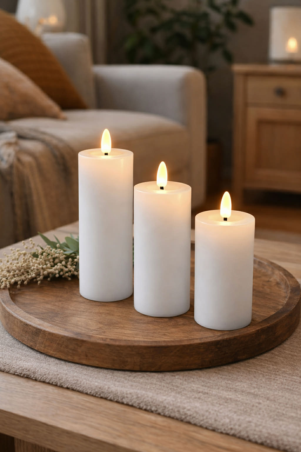Bougie bloc blanche dia 6 cm - Plusieurs tailles