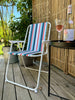 Chaise de camping Bleu / Blanc