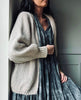 Cardigan beige mélange mohair
