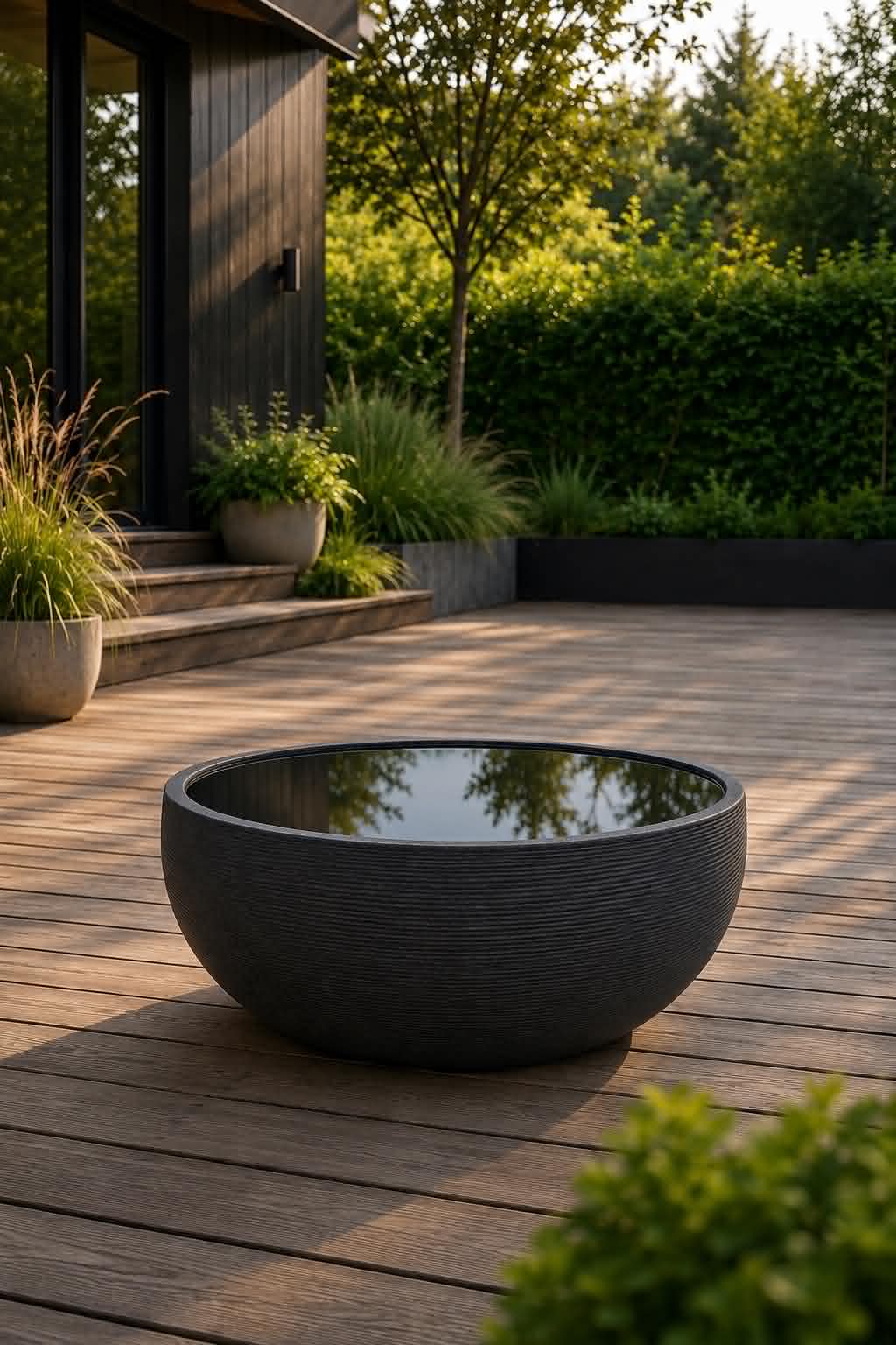Bassine miroir black garden