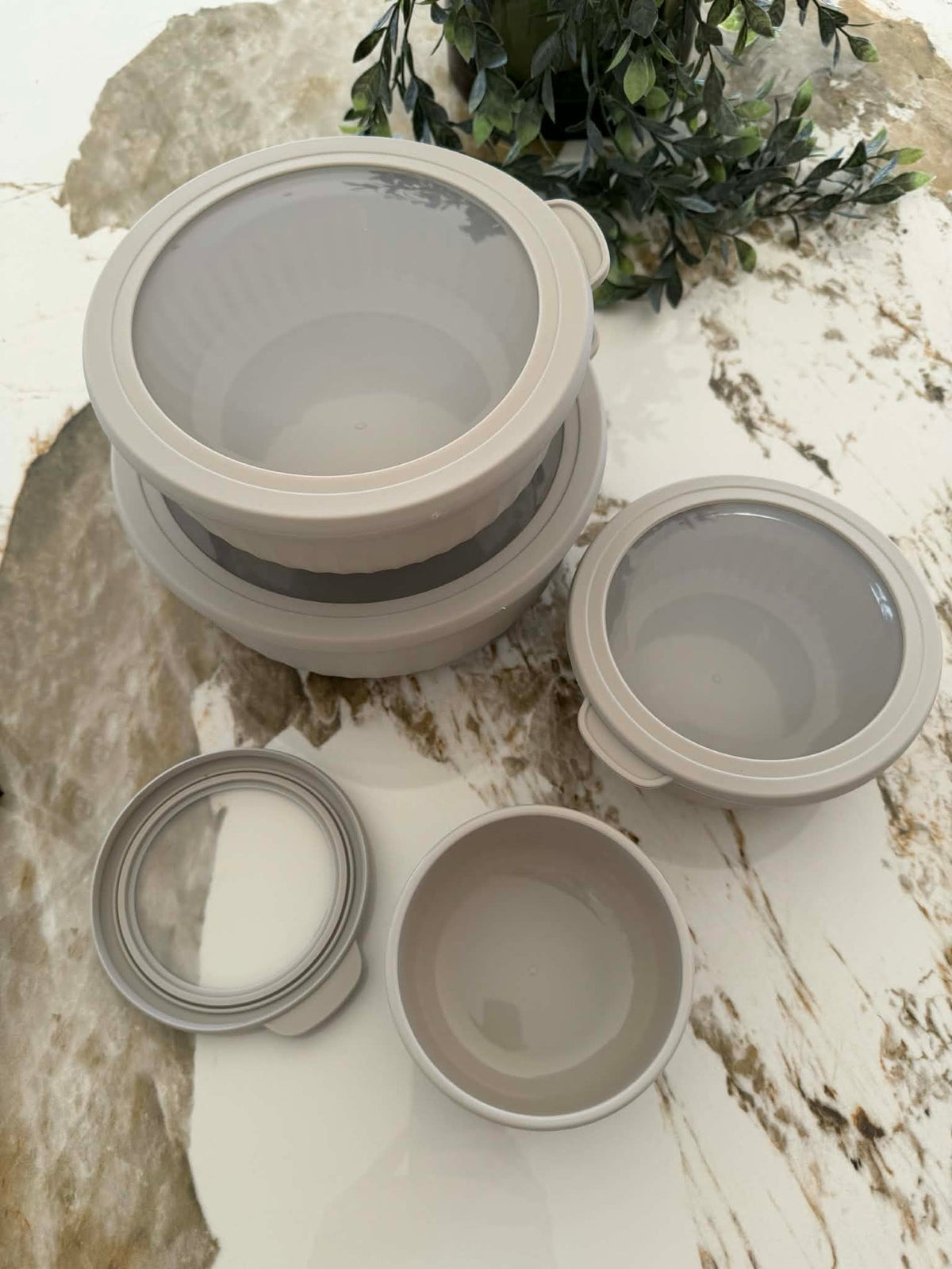 Bocaux de rangement Stone – Lot de 4 pièces