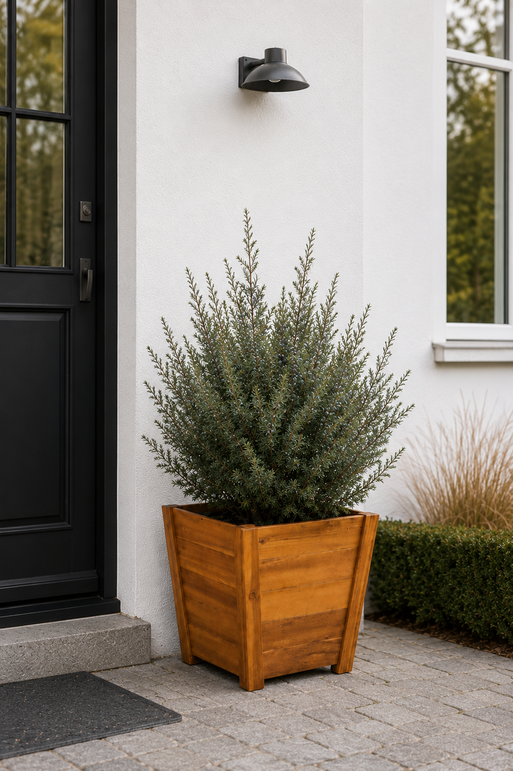 Jardinière en acacia