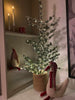 Cèdre avec neige et guirlande lumineuse 120 cm