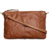 Pochette en cuir lavé – cognac