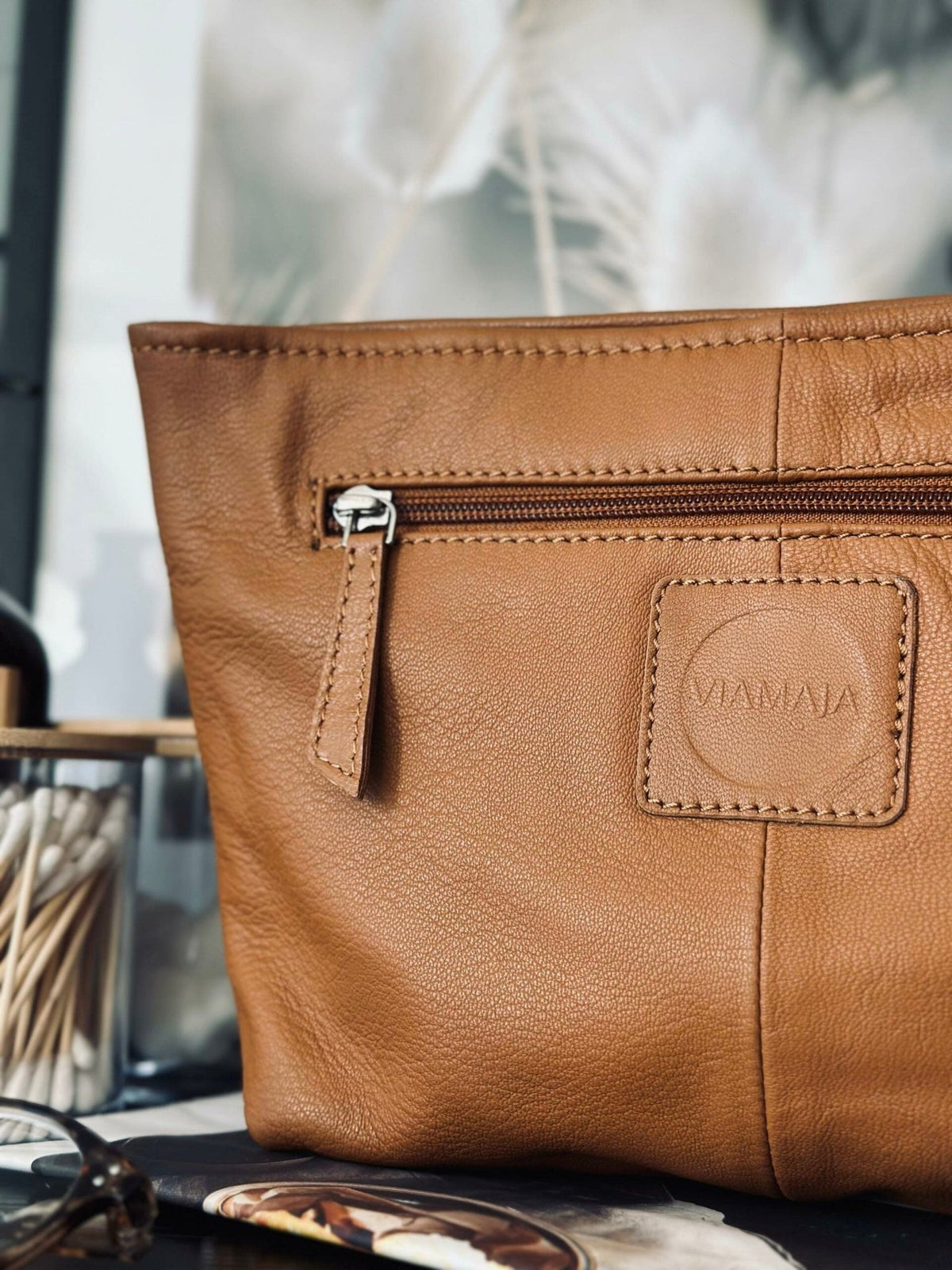 Clutch SOFT LEATHER – Cognac - VIAMAJA.DK
