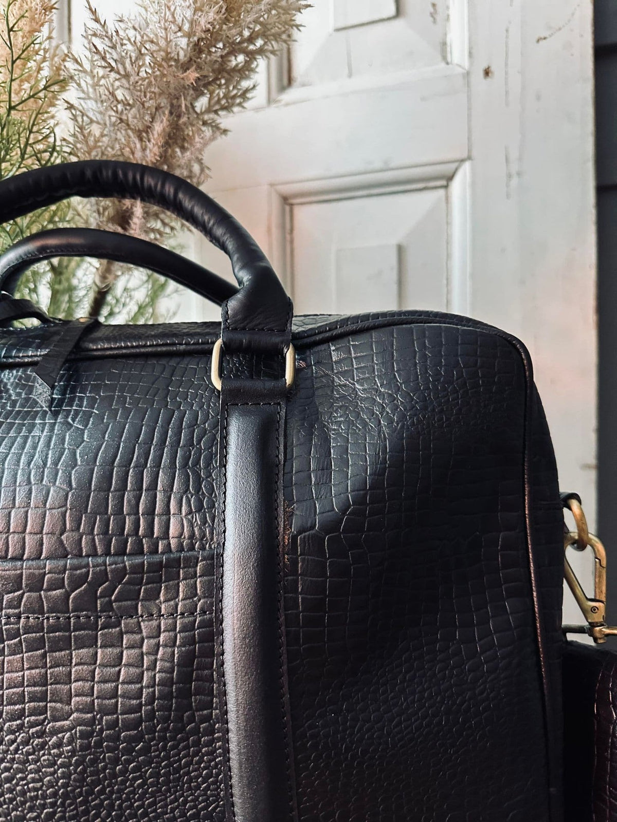 Computertake Croco Black leather - VIAMAJA.DK