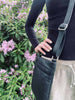 Crossbody GRY - Cuir de veau noir ultra doux