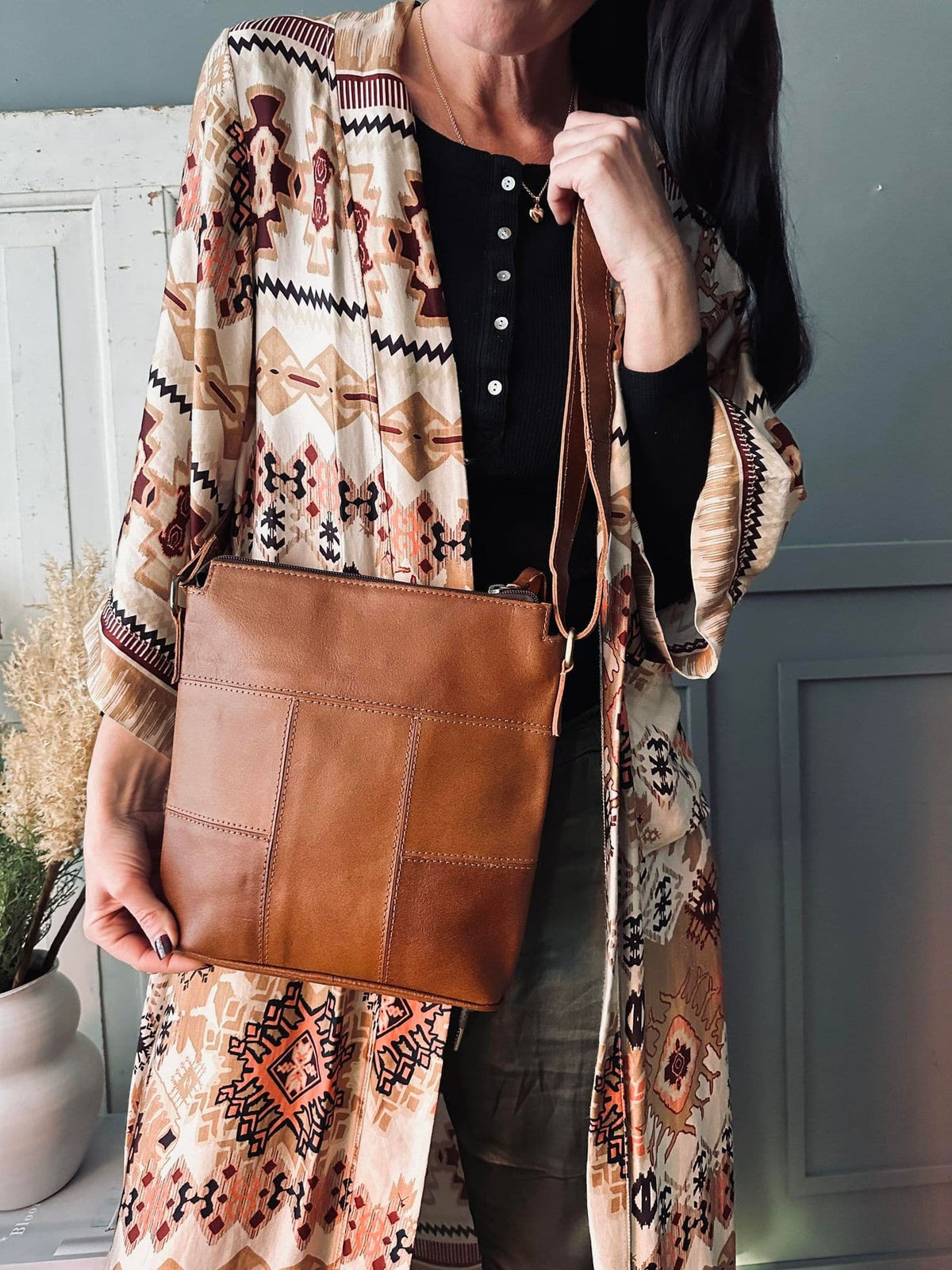 Crossbody Nina - Cognac - VIAMAJA.DK