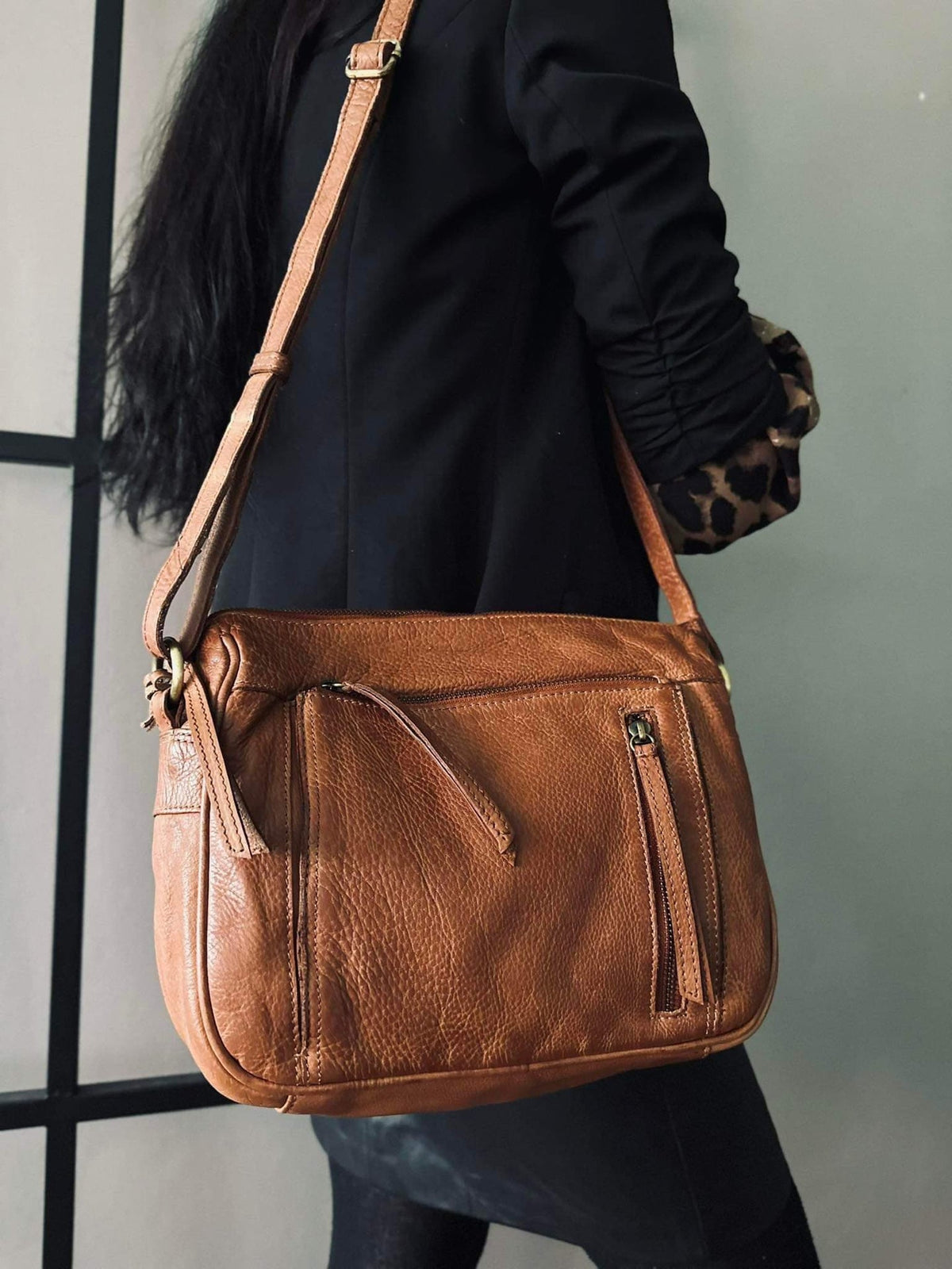 Crossbody Raw Boheme Big – Cognac - VIAMAJA.DK