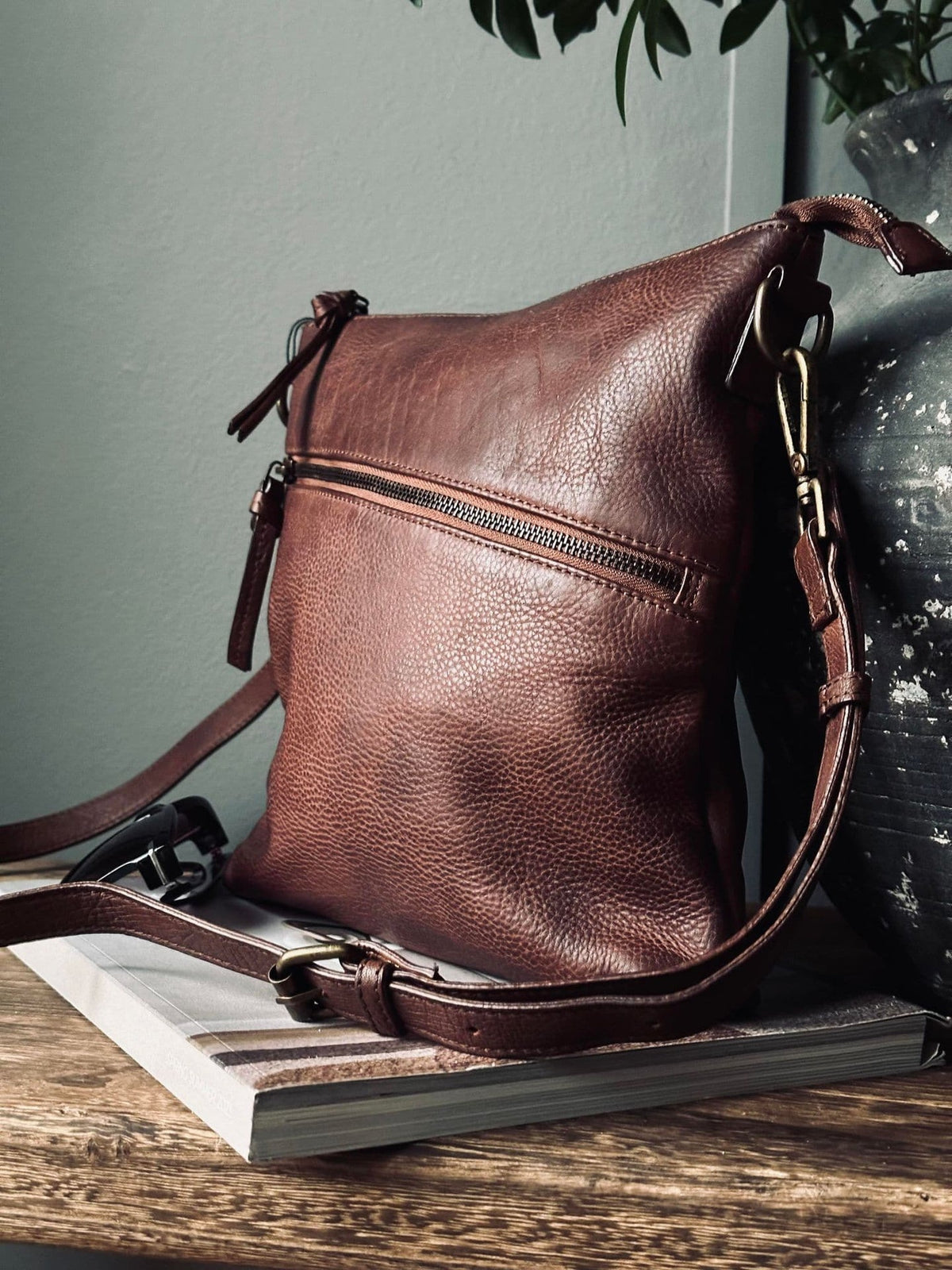 Crossover Annie Dark cognac - Washed cow - VIAMAJA.DK