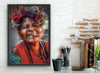 Cubain avec des fleurs dans les cheveux – Couleurs 50x70cm