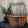 Panier de vélo avec grille - Panier pour chien en osier