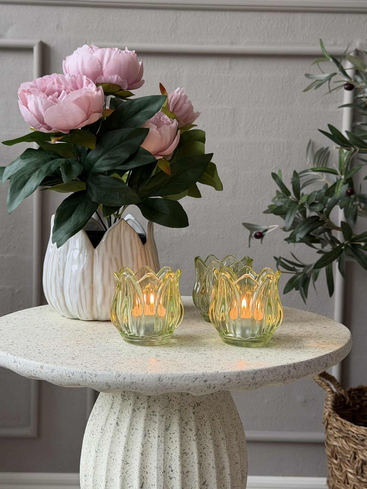 Photophores Tulipe 3 pcs. - Vert