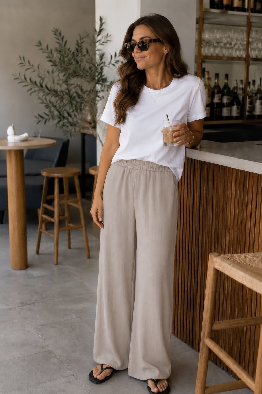 Pantalon Trine Dark beige
