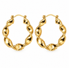 Boucles d’oreilles Cora hoops - plaqué or 18 carats