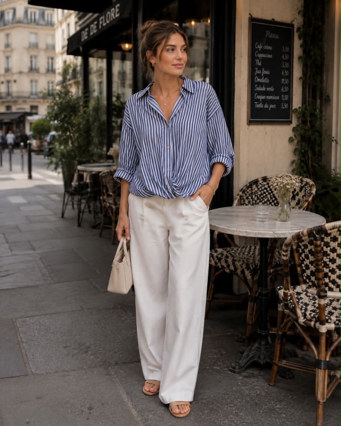 Chemise nouée - Bleu foncé