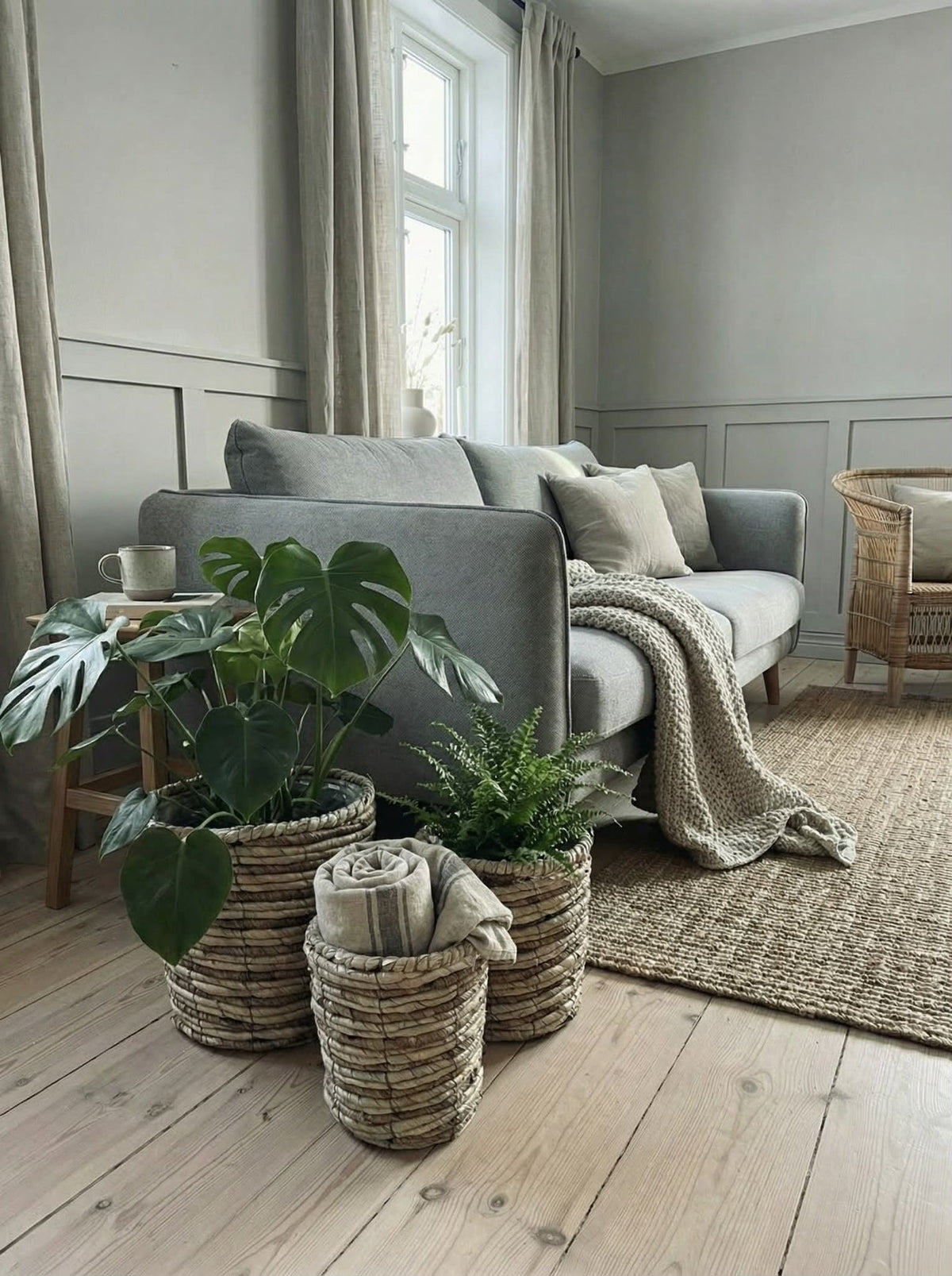 Paniers naturels - Lot de 3 pièces