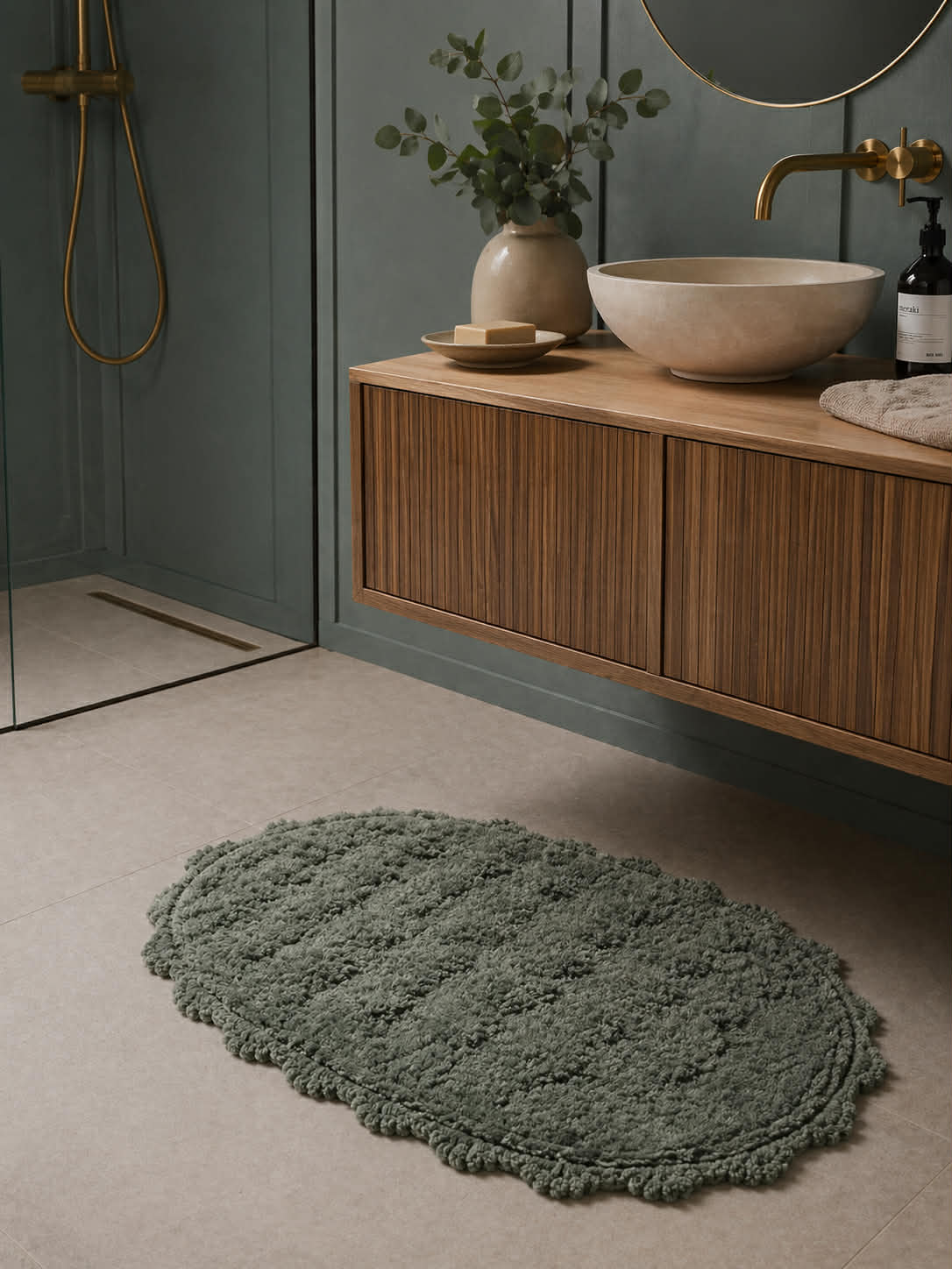 Tapis de bain COTTON Olive