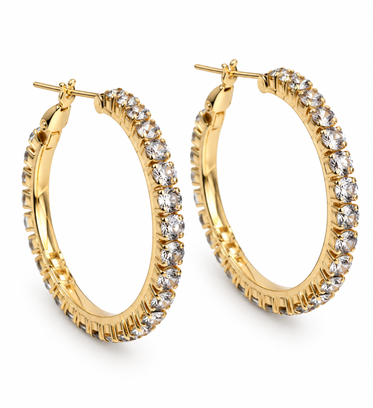Boucles d’oreilles Smilla Hoops plaquées or