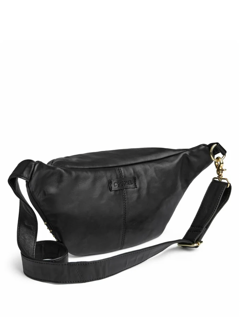 Banane avec clous dorés – effet cuir noir