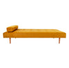 Daybed en velours jaune moutarde