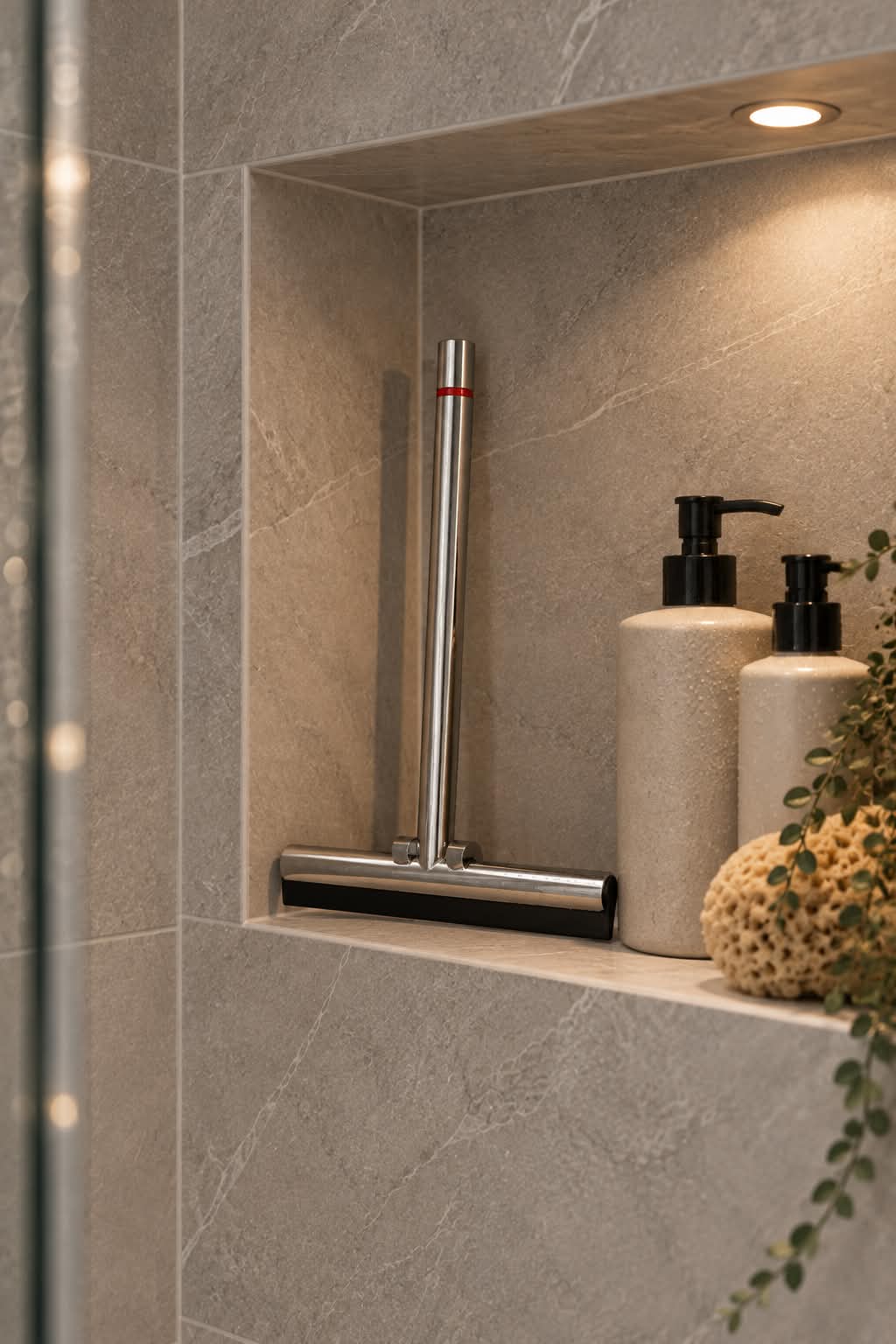 Raclette de douche Mafalda – Acier inoxydable