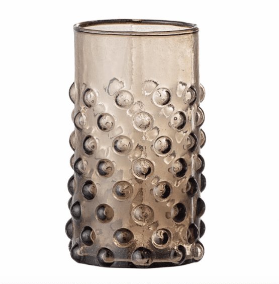 Drikkeglas, Brune dots , Genanvendt Glas - VIAMAJA.DK