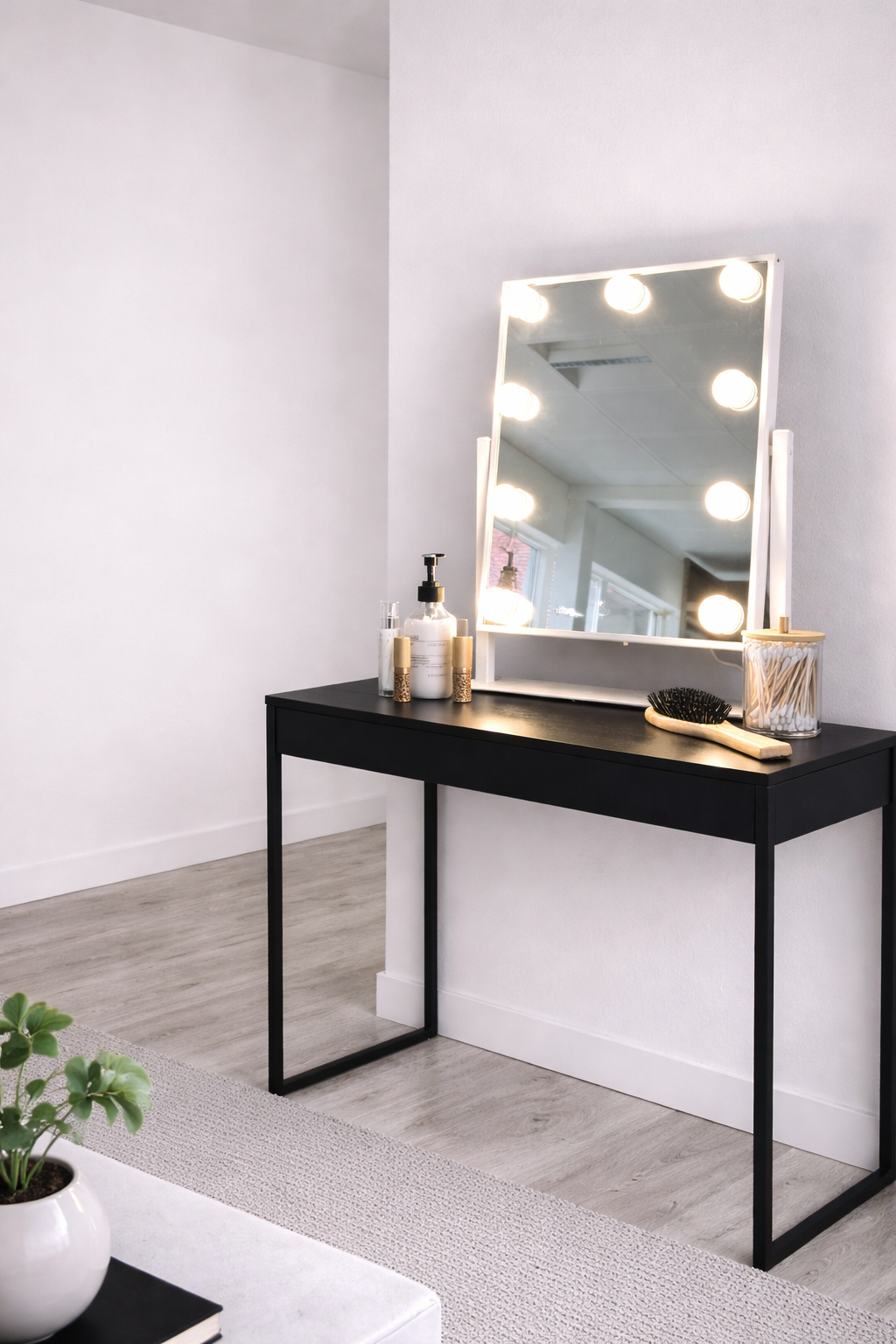 Miroir de maquillage Hollywood - Blanc