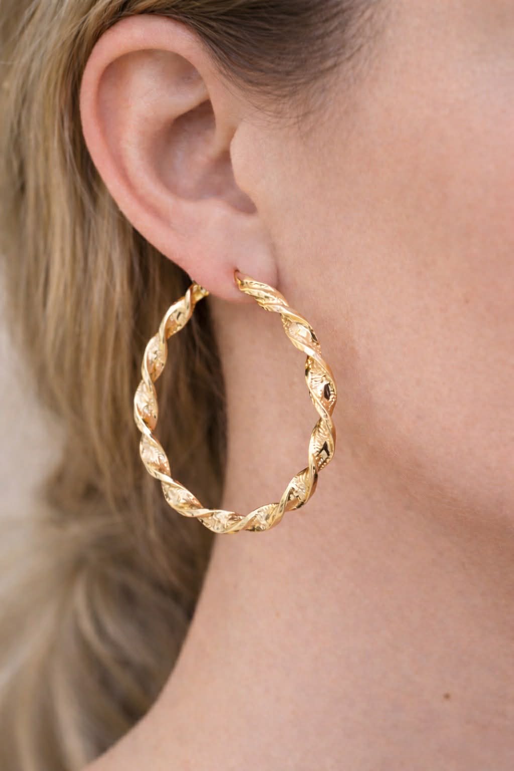 Boucles d’oreilles Jenna Hoops plaquées or 18K