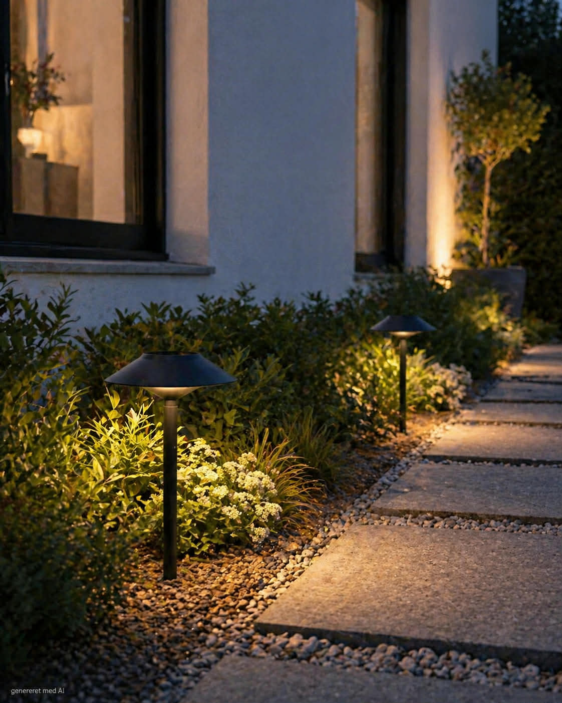 Lampe de jardin avec énergie solaire – Lot de 2