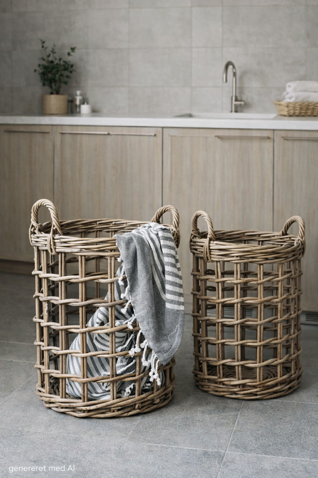 Paniers à linge - Lot de 2 pièces
