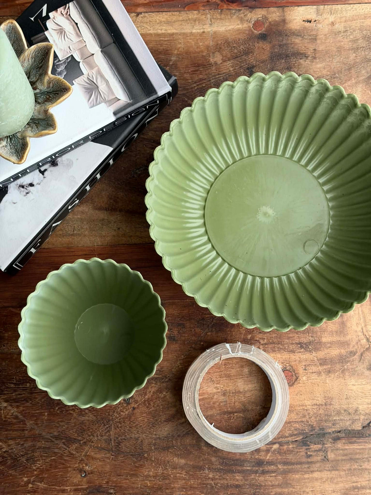 Composition DIY effet béton - Vert